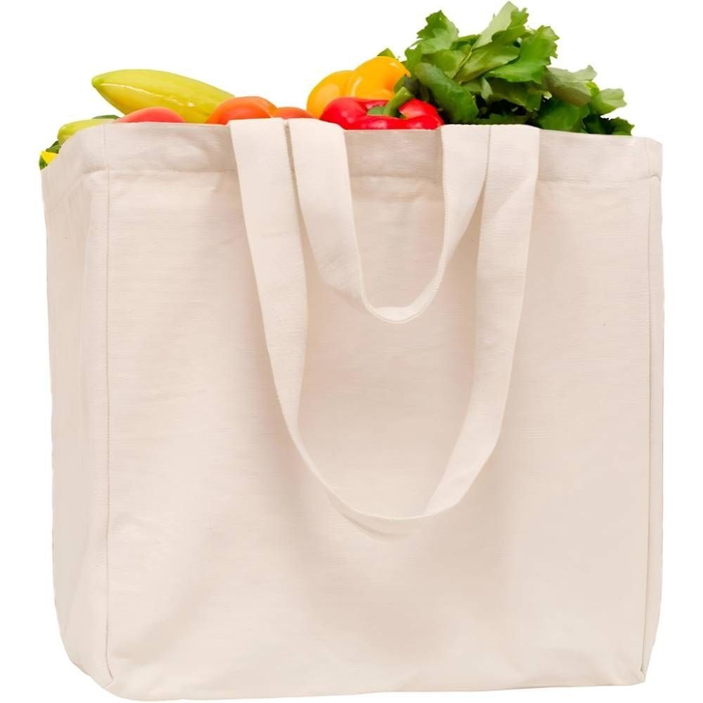 Heavy-duty gusseted canvas totes